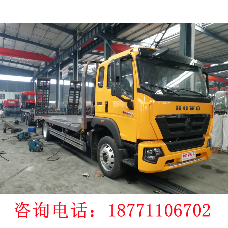 解放J6一拖二清障车 道路运输专用车辆 平板车 MEC6500真空泵油缸