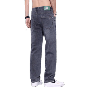 2026春季男士阔腿牛仔裤男都市宽松直筒裤子男款春装弹力休闲长裤