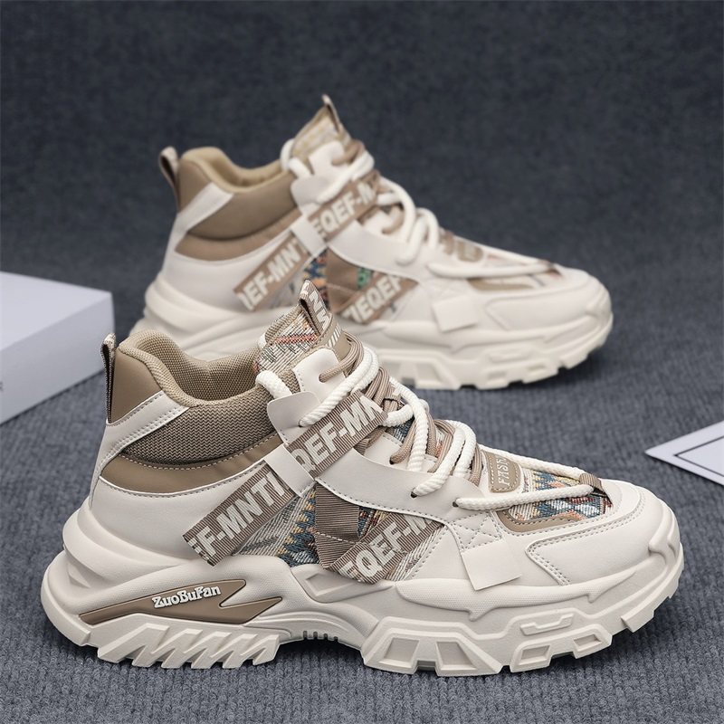 高帮男鞋2026新款春季潮流百搭青少年运动休闲厚底增高篮球老爹鞋