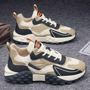 防水防滑工地工作运动休闲跑步增高老爹潮鞋 春季 劳保男鞋 2023新款