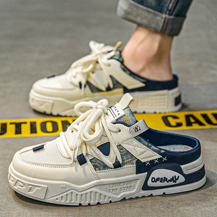 男款 青少年凉鞋 2026新款 透气外穿一脚蹬无后跟网面板鞋 夏季 半拖鞋