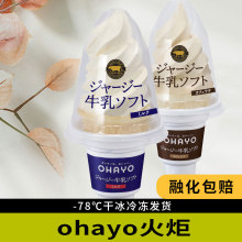 Ohayo冰激凌日本进口浓郁牛乳冰淇淋火炬筒网红牛奶咖啡蛋筒雪糕