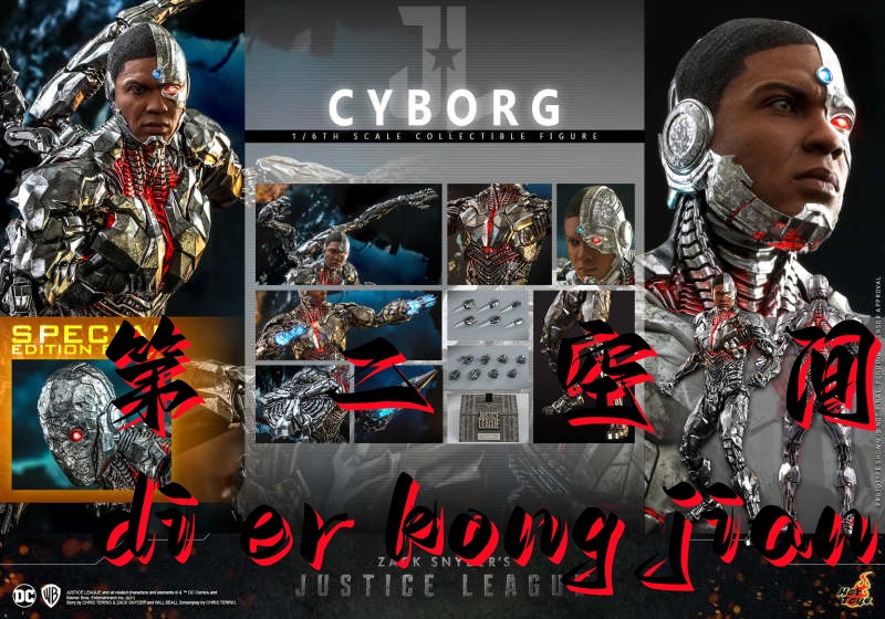 包邮现货 hottoys ht 1/6扎导剪辑  正义联盟 cyborg 钢骨 tms057
