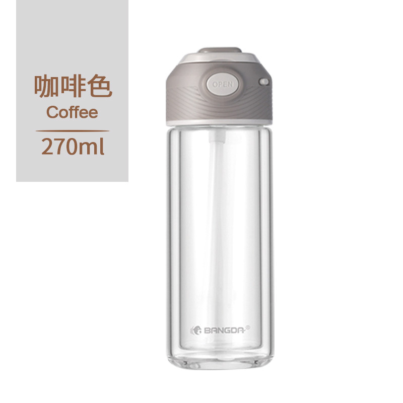 玻璃杯女高颜值迷你便携咖啡果汁早餐杯豆浆牛奶杯喝水杯子泡茶杯