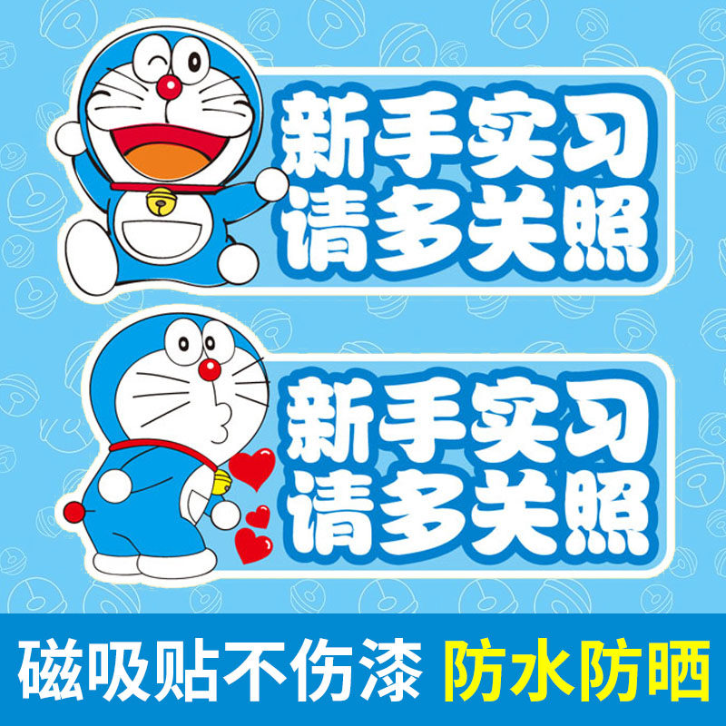 新手上路请多关照车贴卡通实习贴创意统一文字装饰标新女司机贴纸