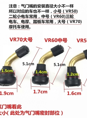 真空胎气门嘴摩托车踏板车电动车汽门嘴咀直弯嘴PVR50/60/70气桩