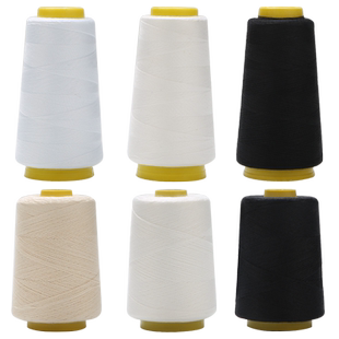 黑色白色大卷手缝衣服宝塔线家用缝纫线机线被子棉线402细线粗线