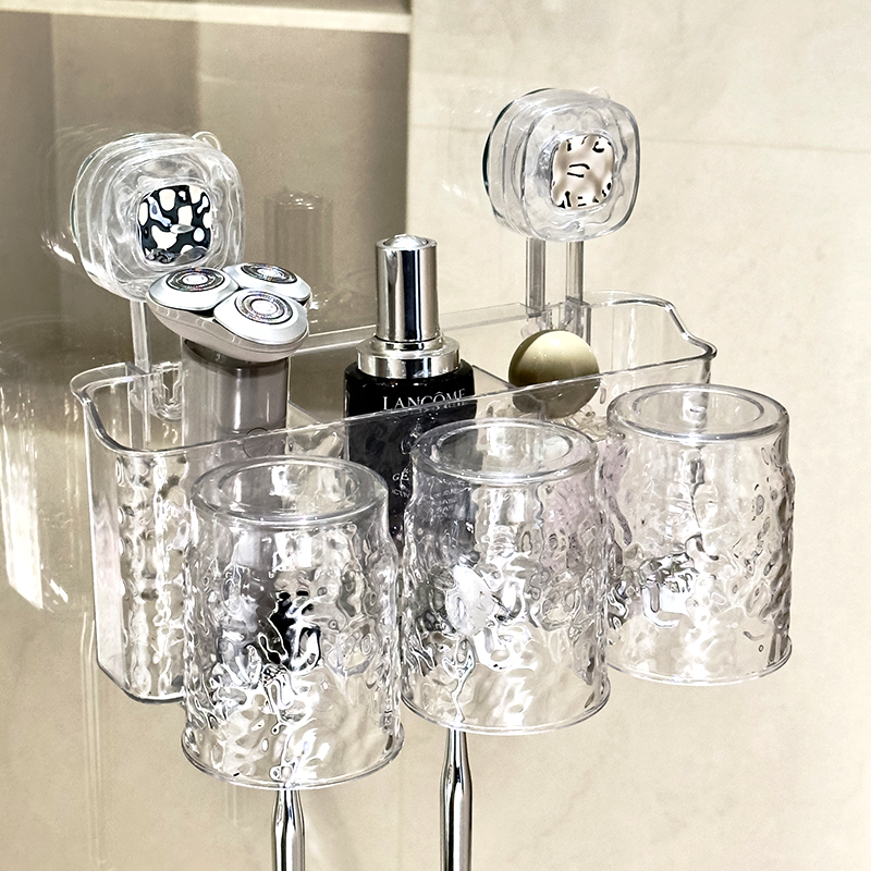 尊慕斯吸盘免打孔洗漱杯套装