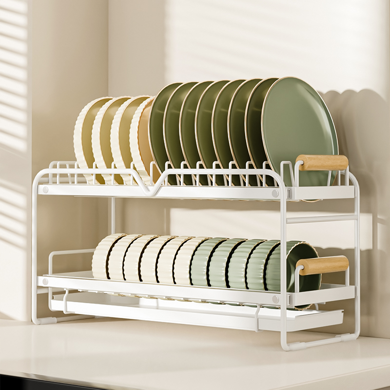 尊慕斯碗碟沥水架厨房置物架晾碗盘大容量抽屉式橱柜抽拉收纳碗架