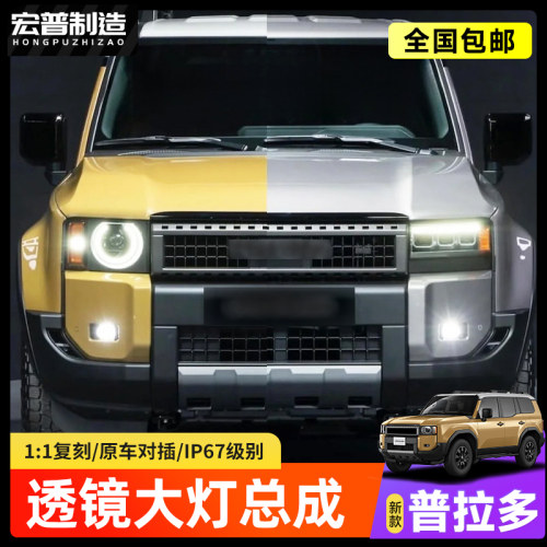适用于24-25款普拉多lc250改BX圆灯总成TX/WX方灯三透镜大灯总成 - 封面