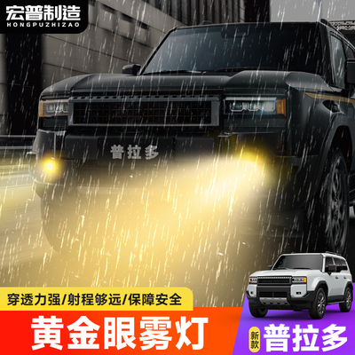 24-25款普拉多黄金眼闪电雾灯改装霸道LC250雾灯透镜LED雾灯总成
