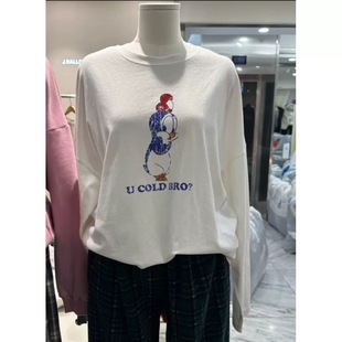 T恤 圆领小企鹅印花可爱风短袖 韩国东大门同款 冬款