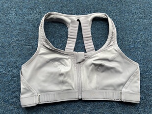 专业跑步运动文胸防震防下垂前拉链健身背心式 内衣女无胸垫全罩杯