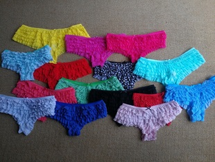 外贸单出品经典 层层蛋糕全蕾丝纯棉裆小平角女士三角内裤