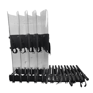 防暴盾牌支架防爆加厚盾牌摆放架防暴棍支架值班室安保器材装备架