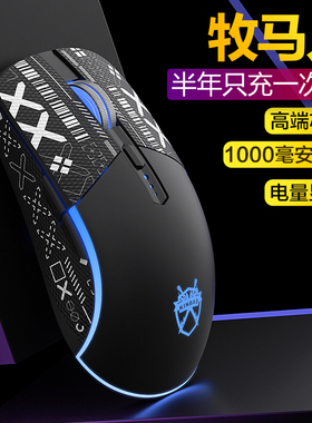 三模无线鼠标牧马人E70S蓝牙充电静音游戏电竞办公笔记本台式电脑