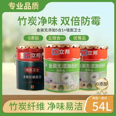 立邦金装净味五合一乳胶漆无添加抗甲醛防潮环保家用内墙自刷涂料