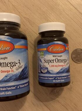 Carlson Labs康一生野生捕获Super Omega-3 Gems1200mg130粒胶囊