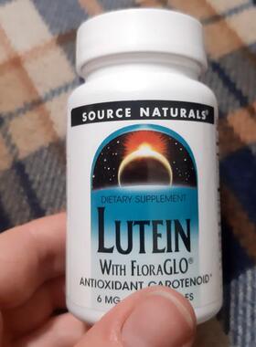 美国Source Naturals叶黄素 6mg 90粒胶囊 Lutein FloraGlo万寿菊