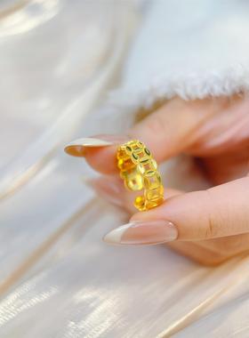 新中式新款有钱花仿真黄