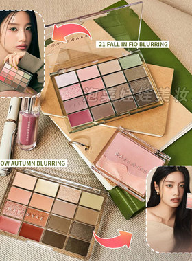 森系美女~韩国wakemake十六色16色眼影盘哑光珠光细腻21/22美拉德