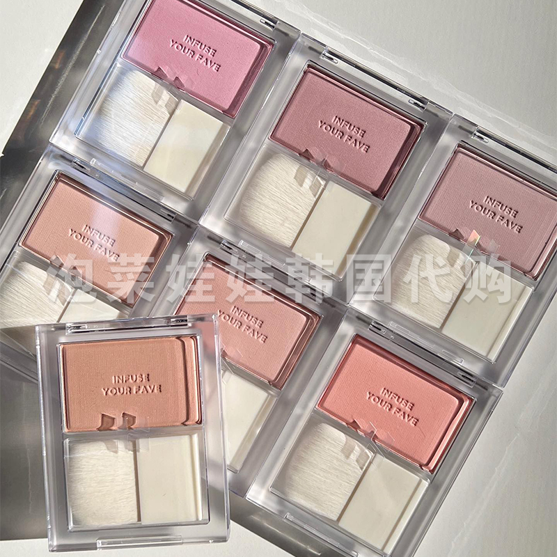 现货~韩国HOLIKA 秋季新品MyFave单色哑光腮红带刷氛围感自然持久