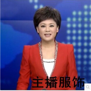 定制女主持人耸肩上镜西装修身艺考面试小西装职业装西装外套女