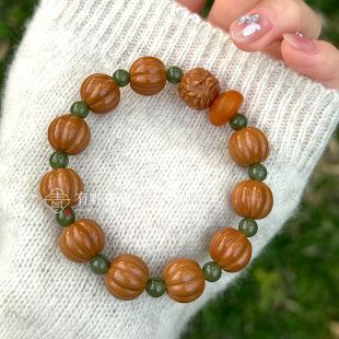 有野青青「福瓜」原创中式设计猴头核桃瓜珠多宝文玩手串男女礼物