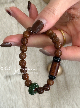 有野青青「欲买桂花同载酒」原创中式设计库克菩提子圆珠文玩手串