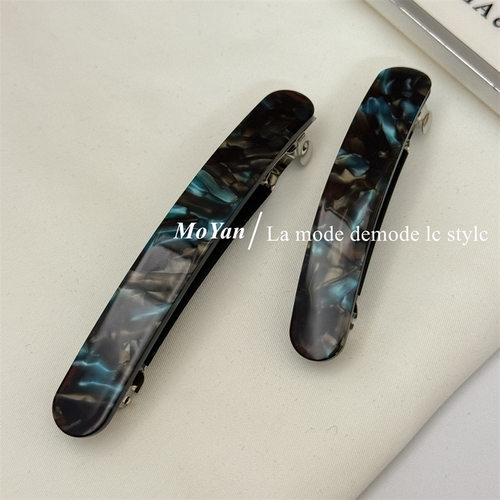 韩版醋酸全夹马尾夹发夹大中一字夹发尾夹顶夹弹簧夹发卡发饰头饰