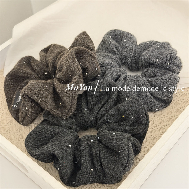 韩版亮片针织大肠发圈女高级感简约发绳盘发头绳气质马尾皮筋头花,饰品/流行首饰/时尚饰品新,发饰,淘宝优惠券,粉丝福利购,淘宝优惠卷