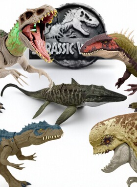正版美泰侏罗纪世界电影同款暴虐畸变霸王龙苍龙棘龙恐龙玩具礼物