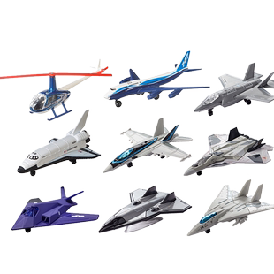 美泰火柴盒合金飞机模型玩具滑行机直升机波音客机战斗机摆件