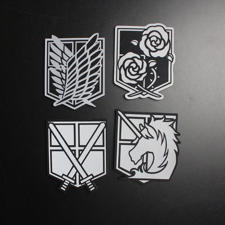 动漫进击巨人调查兵团自由之翼反光魔术贴章个性臂章士气章徽章