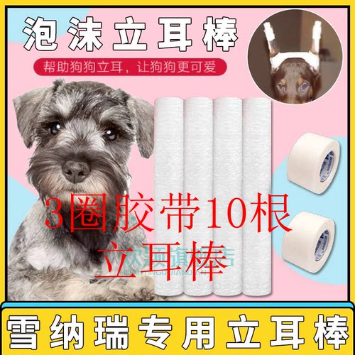 辅助雪纳瑞宠物狗立耳器绑耳棒耳朵竖耳器胶布固定矫正幼犬狗立耳