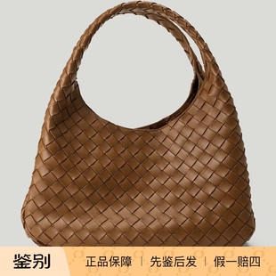 BV棕色真皮女包 编织手提单肩包 Bottega Veneta葆蝶家2026秋冬款