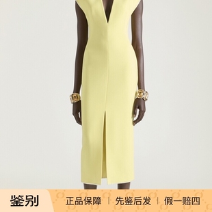 嫩黄色V领无袖连衣裙 Givenchy纪梵希 2025秋季新款