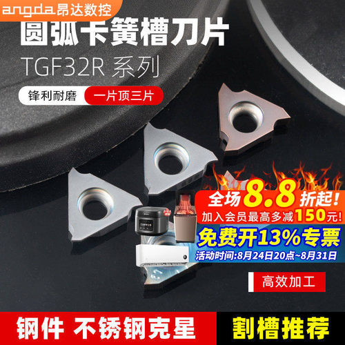 立装浅槽刀片TGF32R075