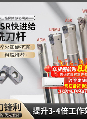 数控铣床刀具ASR快进给铣刀杆配EPNW0603TN-8合金刀片EXN03R双面