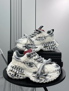 加绒超火老爹鞋 冬季 潮牌厚底增高鞋 男士 子 男鞋 休闲运动鞋 手工新款