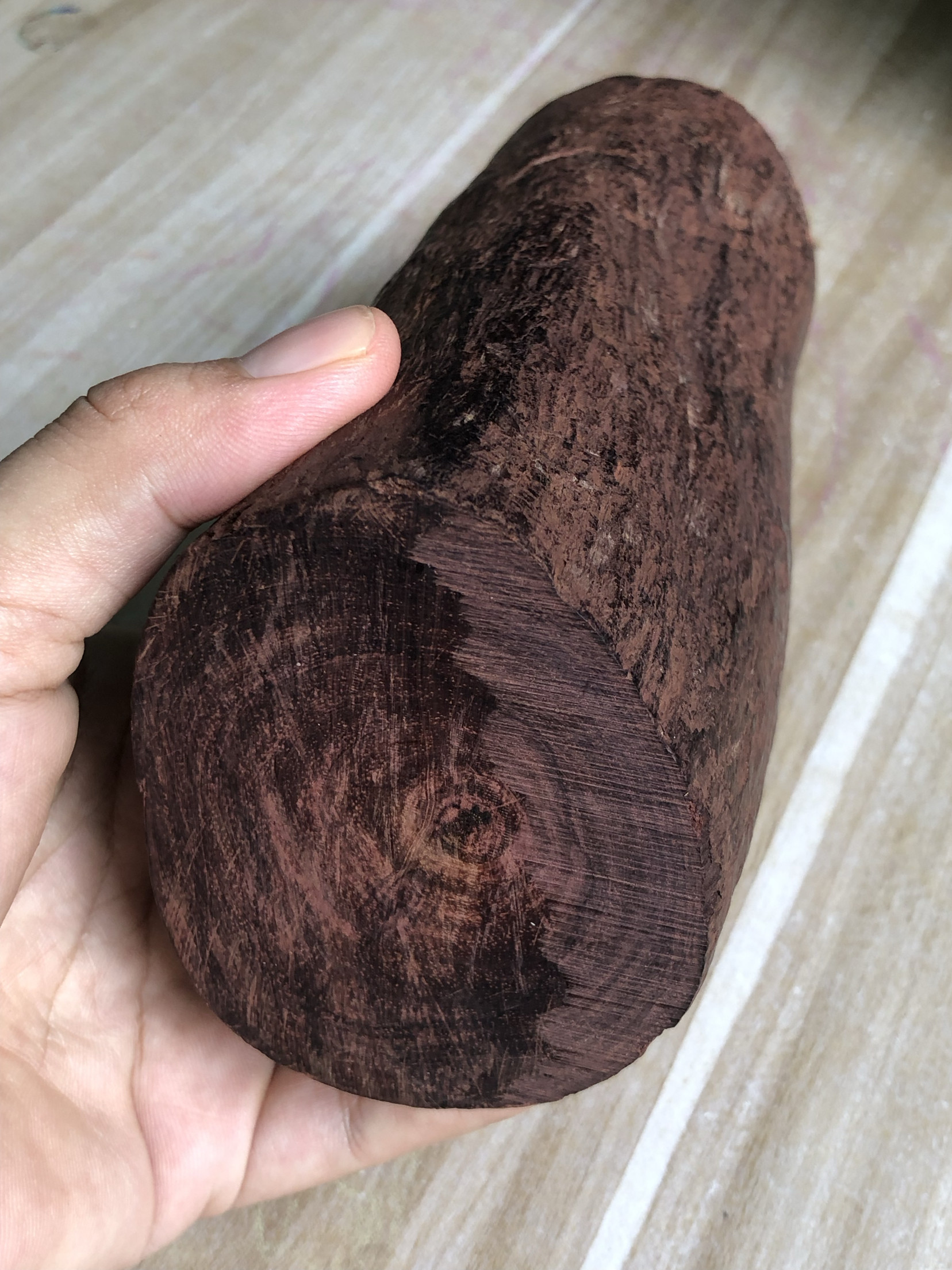 海南黄花梨老料紫油梨正心实心料618克规整收藏雕刻摆件手把件料