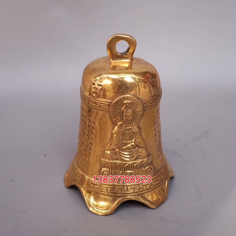 八宝铜铃铛铜八卦钟平安钟屋檐挂钟装饰礼品法器铜钟挂钟铜风铃