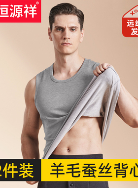 恒源祥保暖背心男士内衣加绒加厚2025秋冬发热无袖坎肩打底马甲W