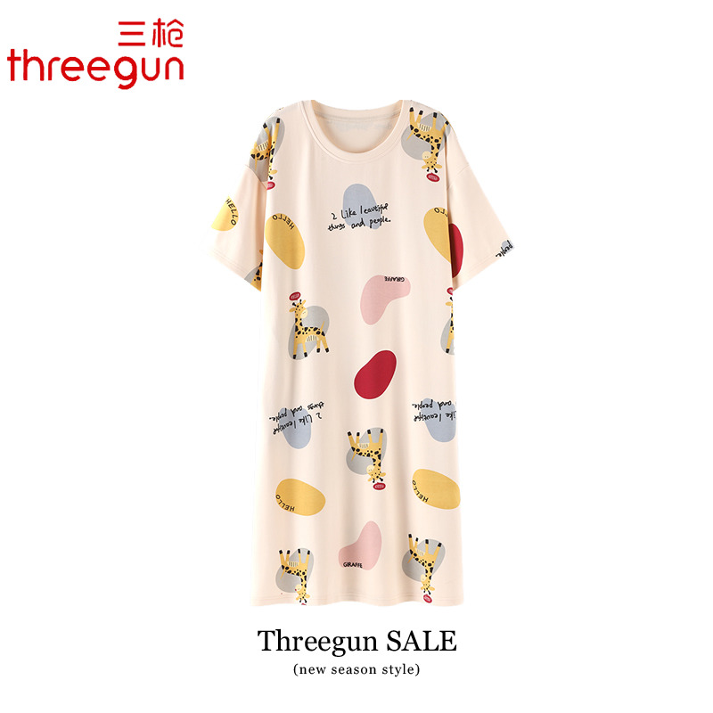 THREEGUN/三枪纯棉睡裙