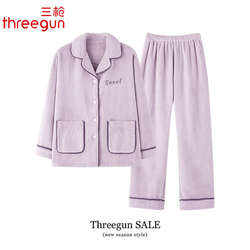 THREEGUN/三枪保暖珊瑚绒家居服