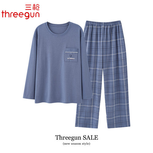 THREEGUN/三枪纯棉长袖长裤
