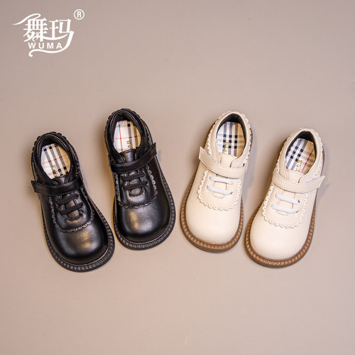 舞玛2026春季真皮女童皮鞋