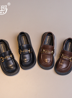 女童鞋儿童真皮乐福鞋2026新款秋冬季女宝宝单鞋英伦风亲子小皮鞋