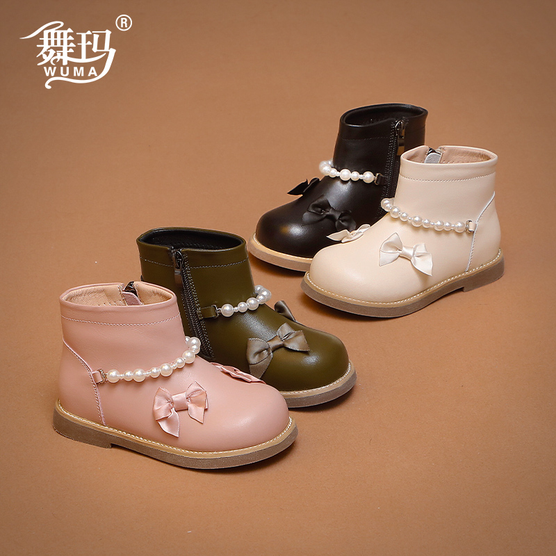 舞玛女童冬季洛丽塔二棉短靴