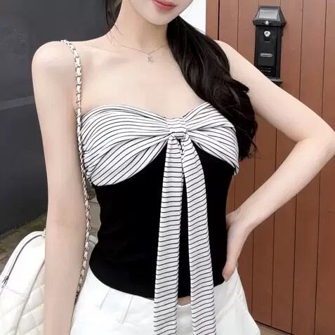 提花蕾丝爱心吊带v领小碎花内搭背心外穿夏修身性感百搭背心显瘦-